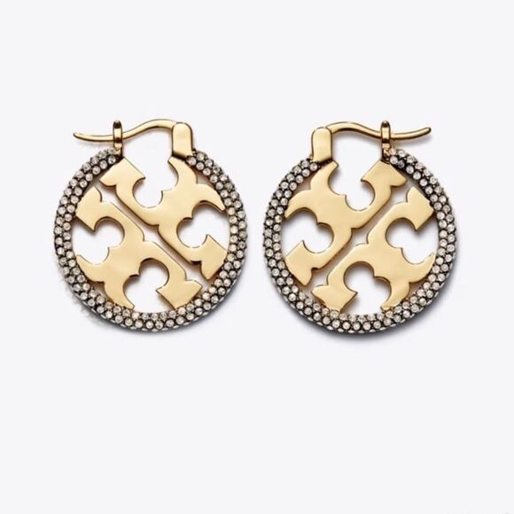 Tory Burch Jewelry - Tory Burch Miller Pave Hoop